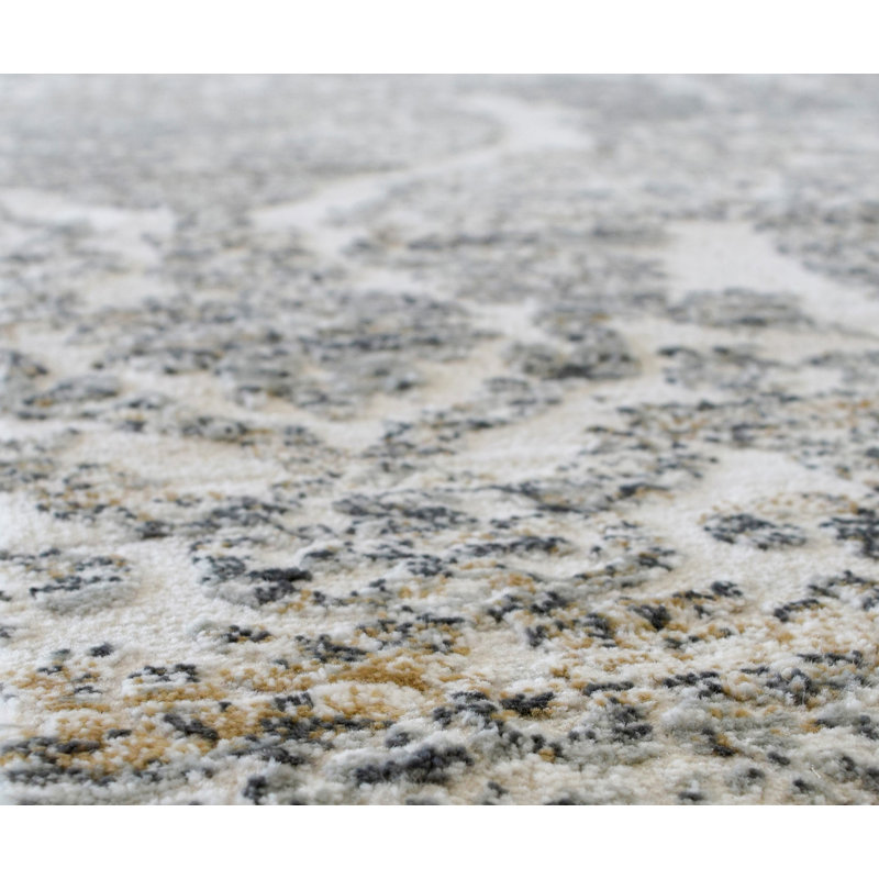 CosmoLiving by Cosmopolitan Astor Gray/Ivory/Gold Rug & Reviews Wayfair